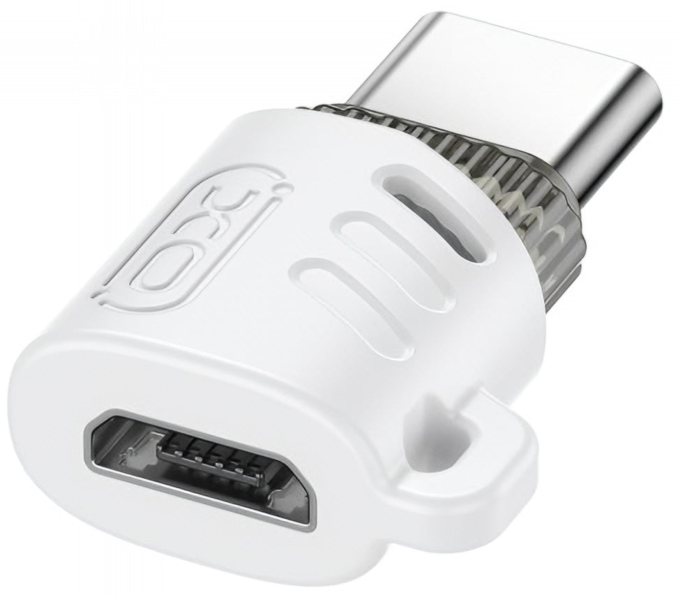 Adapter za podatke i punjenje microUSB - USB-C XO Design NB256G, Beli