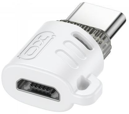 Adapter za podatke i punjenje microUSB - USB-C XO Design NB256G, Beli