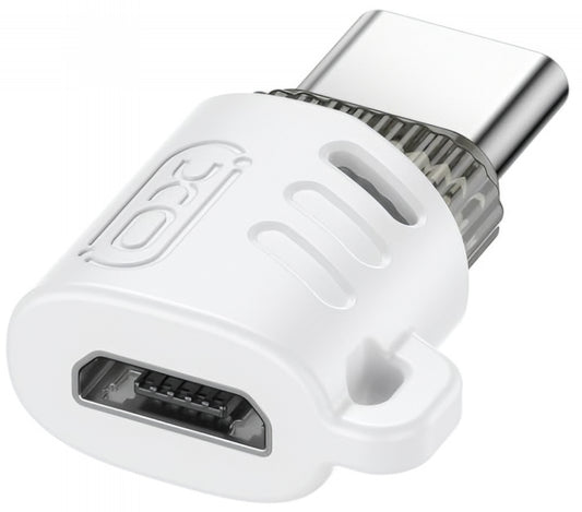 Adapter za podatke i punjenje microUSB - USB-C XO Design NB256G, Beli