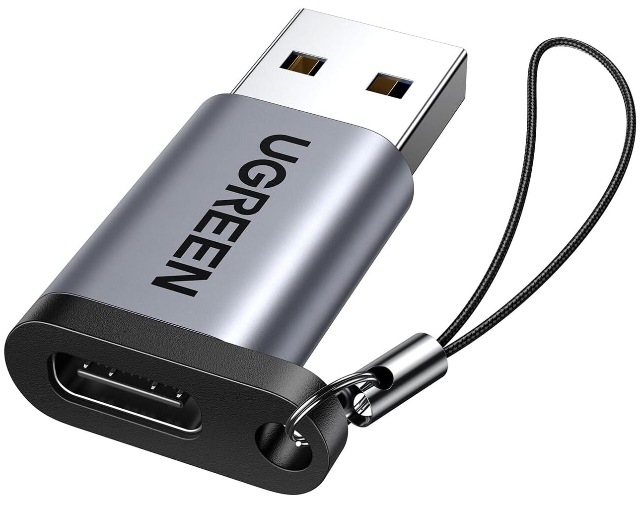 Adapter za prenos podataka i punjenje USB-C - USB-A UGREEN US276, Sivi