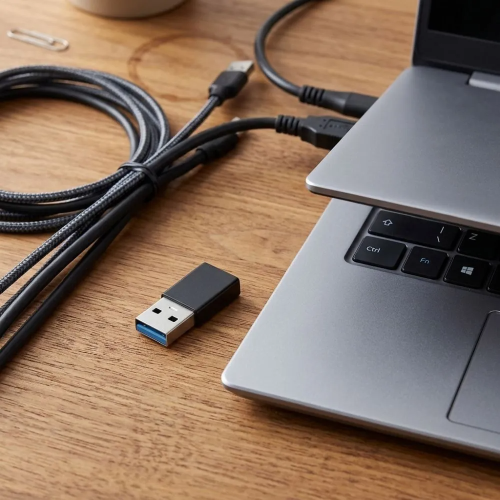 USB-C - USB-A Blue Star adapter za podatke i punjenje, crni