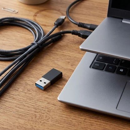 USB-C - USB-A Blue Star adapter za podatke i punjenje, crni