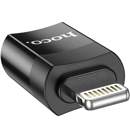 Adapter za prijenos podataka i punjenje USB-C - Lightning HOCO UA17, Crni