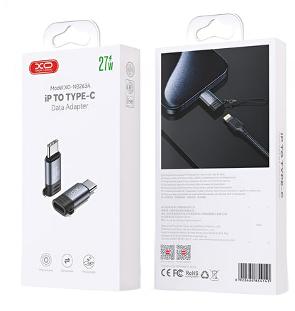 Adapter za podatke i punjenje Lightning - USB-C XO Design NB263A, Crni