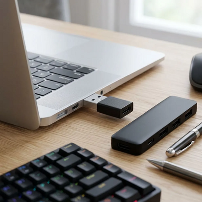 USB-C - USB-A Blue Star adapter za podatke i punjenje, crni