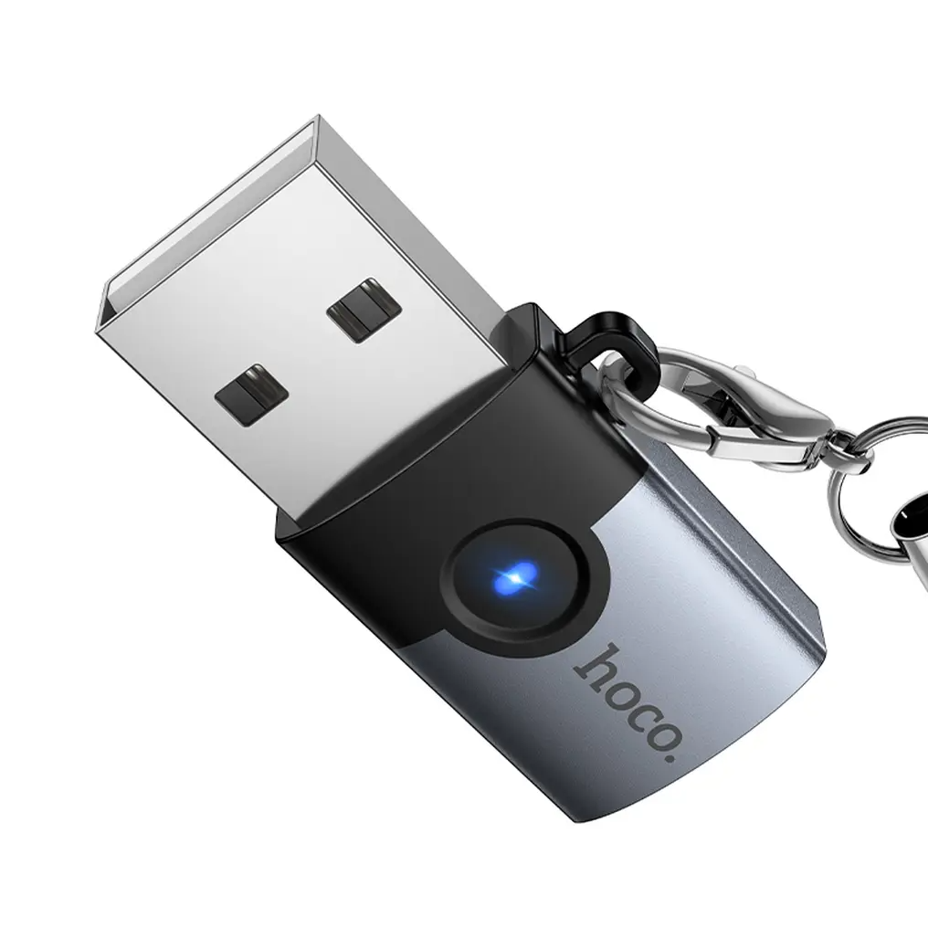 USB-C - USB-A adapter za prenos podataka i punjenje HOCO UA46B, siva