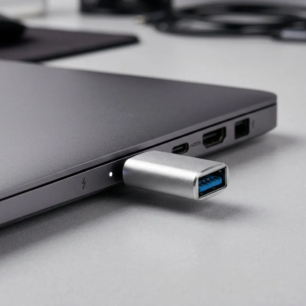 USB-C - USB-A Blue Star adapter za podatke i punjenje, bela