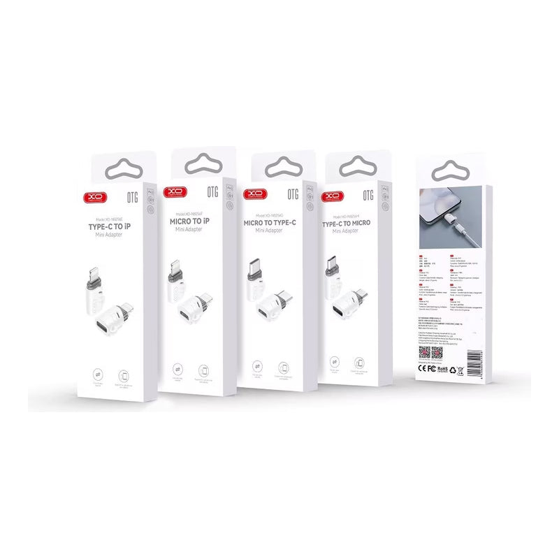 Adapter za podatke i punjenje microUSB - USB-C XO Design NB256G, Beli