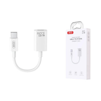 Adapter za podatke i punjenje USB-C - Lightning XO Design NB-R268A, Beli