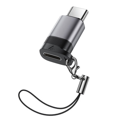 Adapter za podatke i punjenje Lightning - USB-C Acefast J19, Sivi