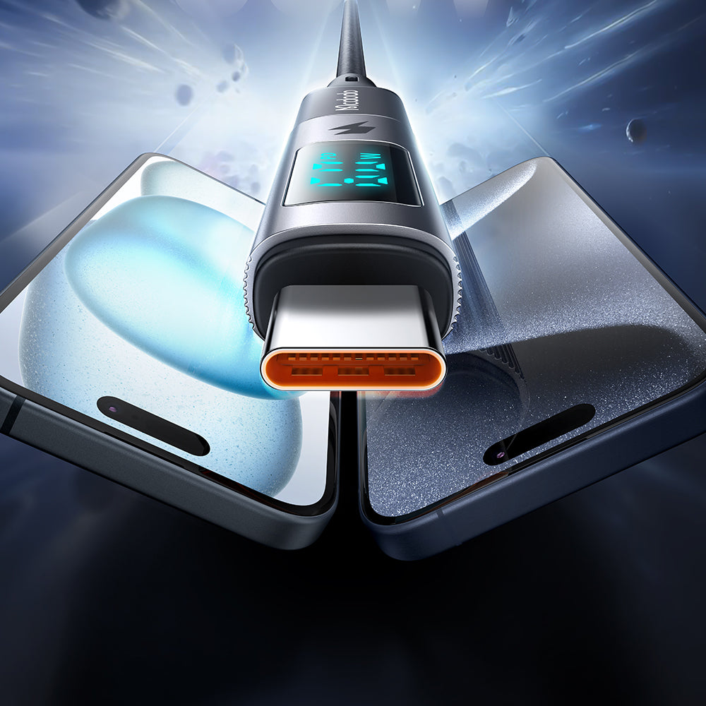 Adapter za podatke i punjenje Lightning - USB-C McDodo OT-5990 Wales Display, Crni