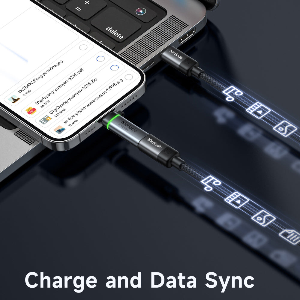 Adaptor Date i Punjenje Lightning - USB-C McDodo OT-6010 Power Off, Crni