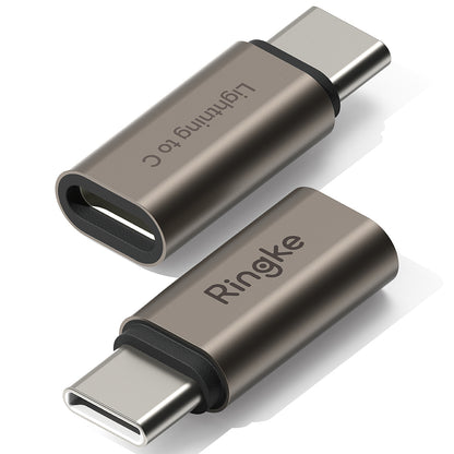 Adaptor Date i Punjenje Lightning - USB-C Ringke, Braon, Set 2 komada