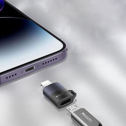 Adaptor za podatke i punjenje microUSB - Lightning Yesido GS30, Sivi
