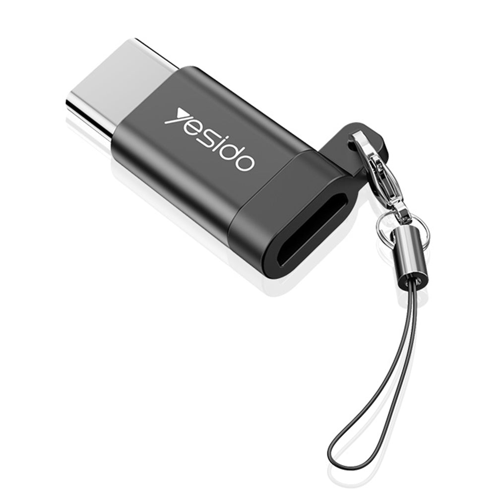 Adaptor Date i Punjenje microUSB - USB-C Yesido GS04, Crni