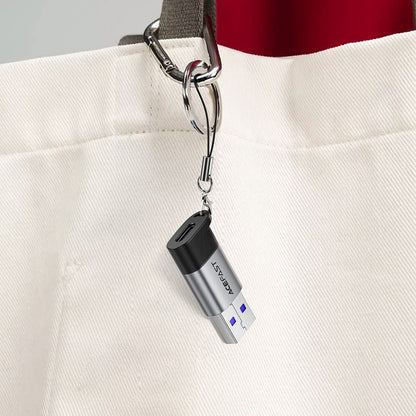 Adapter za podatke i punjenje USB-C - USB-A Acefast J8, Sivi