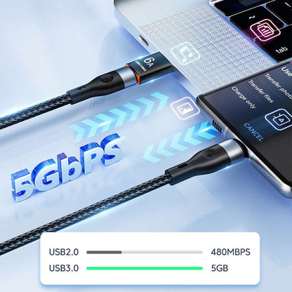 Adaptor Date i Punjenje USB-C - USB-A Techsuit A5 HyperPort, Crno Narandžasti