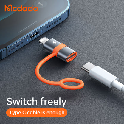 Adapter za podatke i punjenje USB-C - Lightning McDodo OT-0510, Sivi