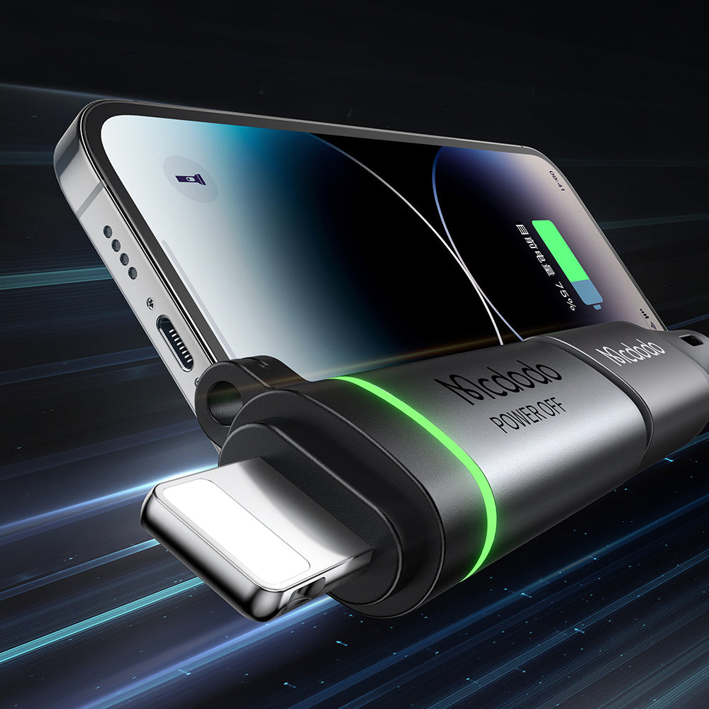 Adaptor Date i Punjenje USB-C - Lightning McDodo OT-2590 Power Off, Crni