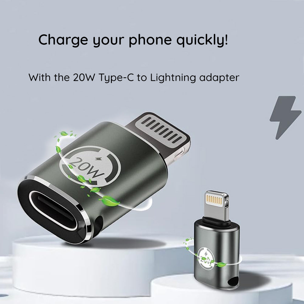 Adaptor Date i Punjenje USB-C - Lightning Techsuit A11 TitanCoreX, Sivi