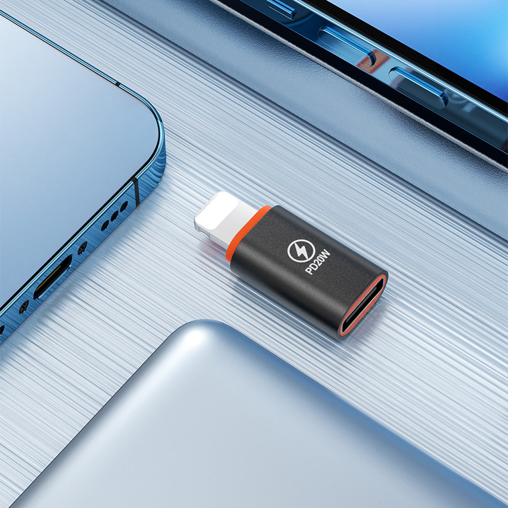 Adapter za podatke i punjenje USB-C - Lightning Techsuit A3 HyperPort, Crno Narandžasti