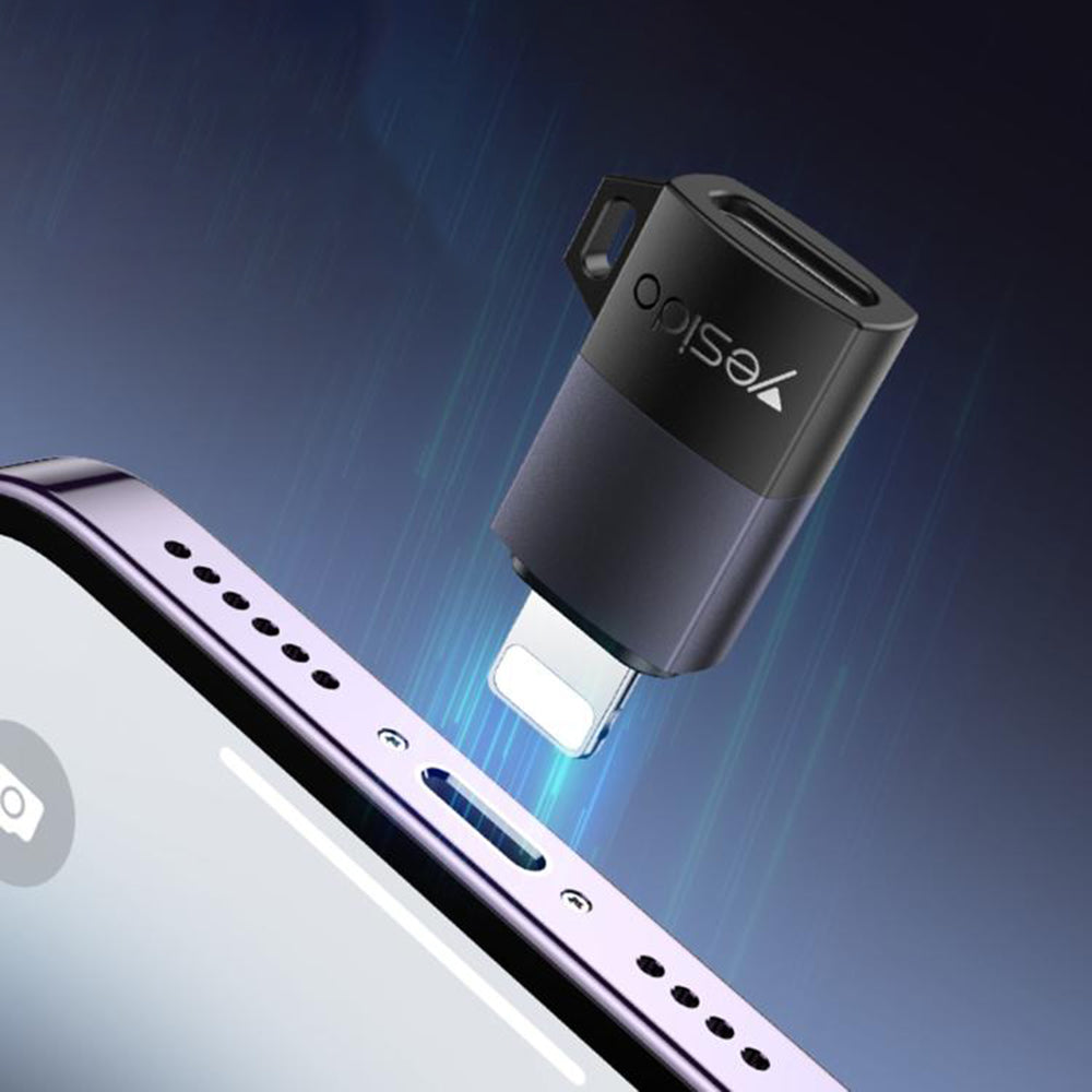 Adapter za podatke i punjenje USB-C - Lightning Yesido GS27, Sivi