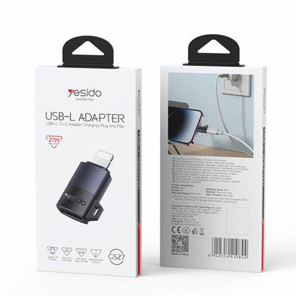Adapter za podatke i punjenje USB-C - Lightning Yesido GS27, Sivi