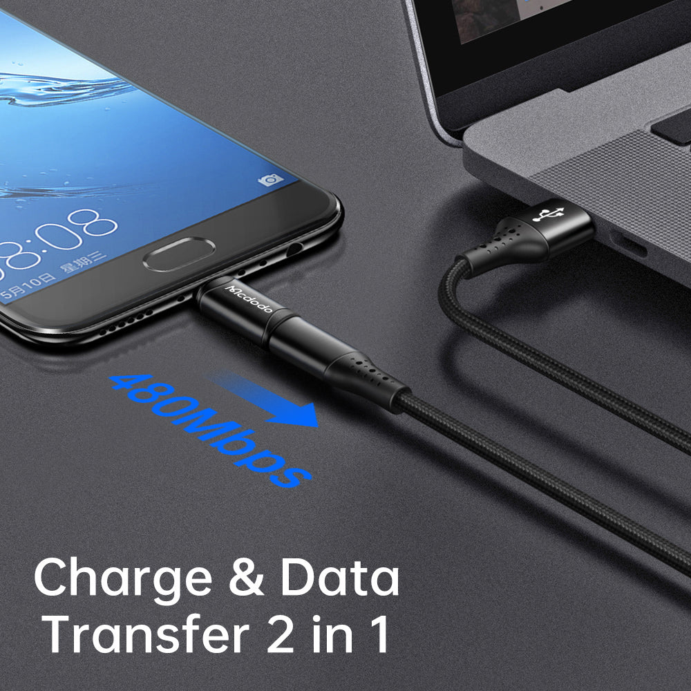 Adapter za podatke i punjenje USB-C - microUSB McDodo OT-7690, Crni