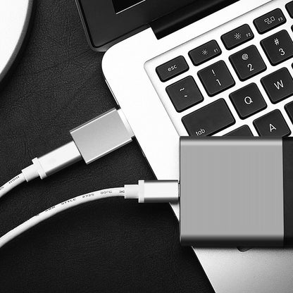 Adapter za prenos podataka i punjenje USB-C - USB-A Fixed, Sivi