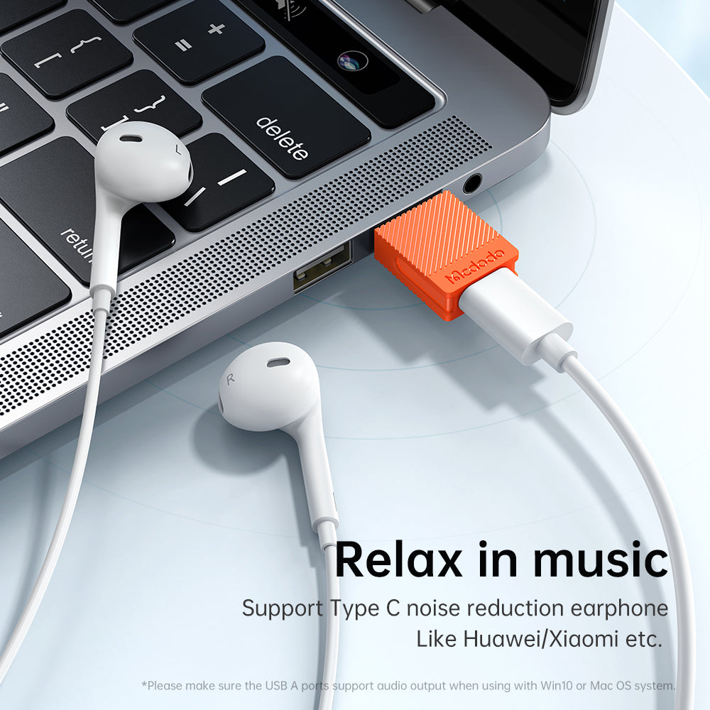 Adapter za podatke i punjenje USB-C - USB-A McDodo OT-6550, Narandžasti