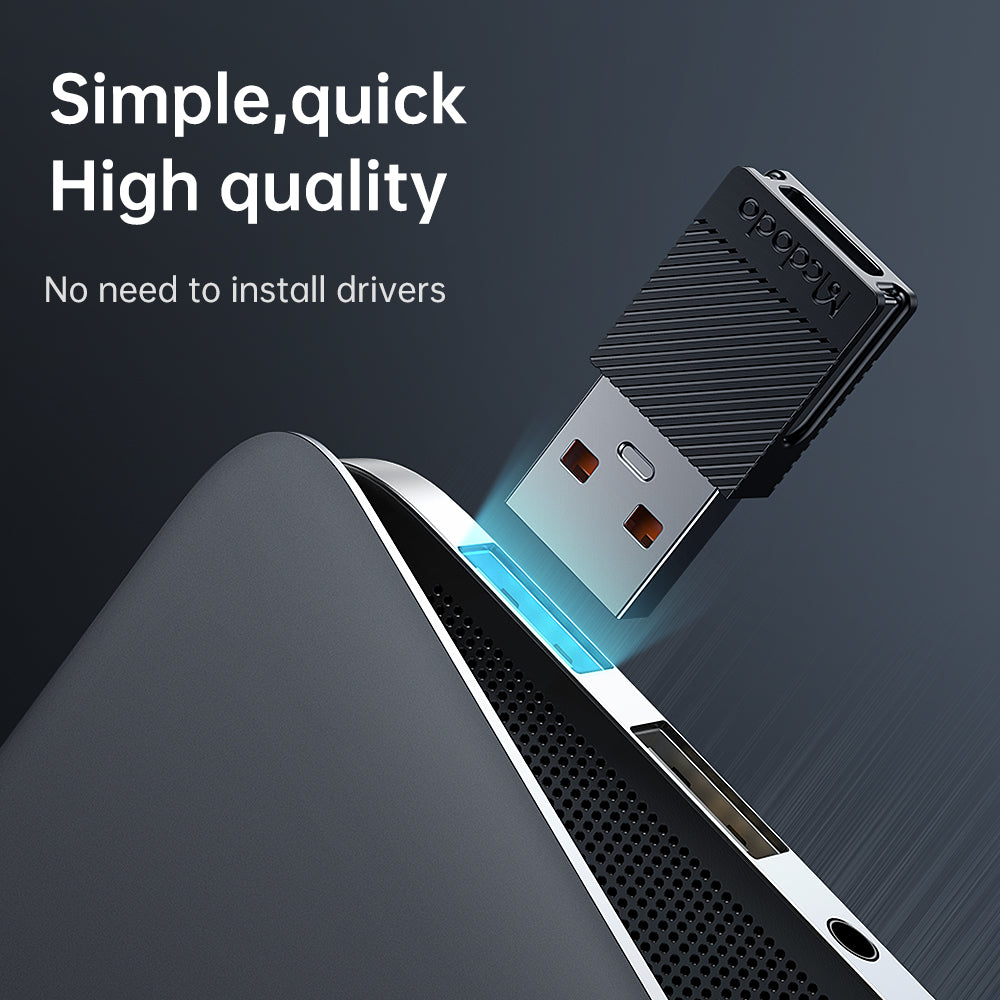 Adapter za podatke i punjenje USB-C - USB-A McDodo OT-6970, Crni