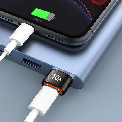 Adapter za podatke i punjenje USB-C - USB-A Techsuit A7 HyperPort, Crno-Narandžasti