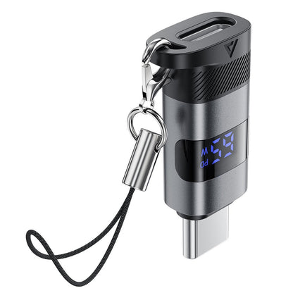 Adapter za podatke i punjenje USB-C - USB-C Acefast J9 Display, Sivi