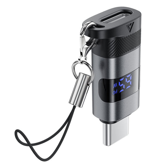 Adapter za podatke i punjenje USB-C - USB-C Acefast J9 Display, Sivi