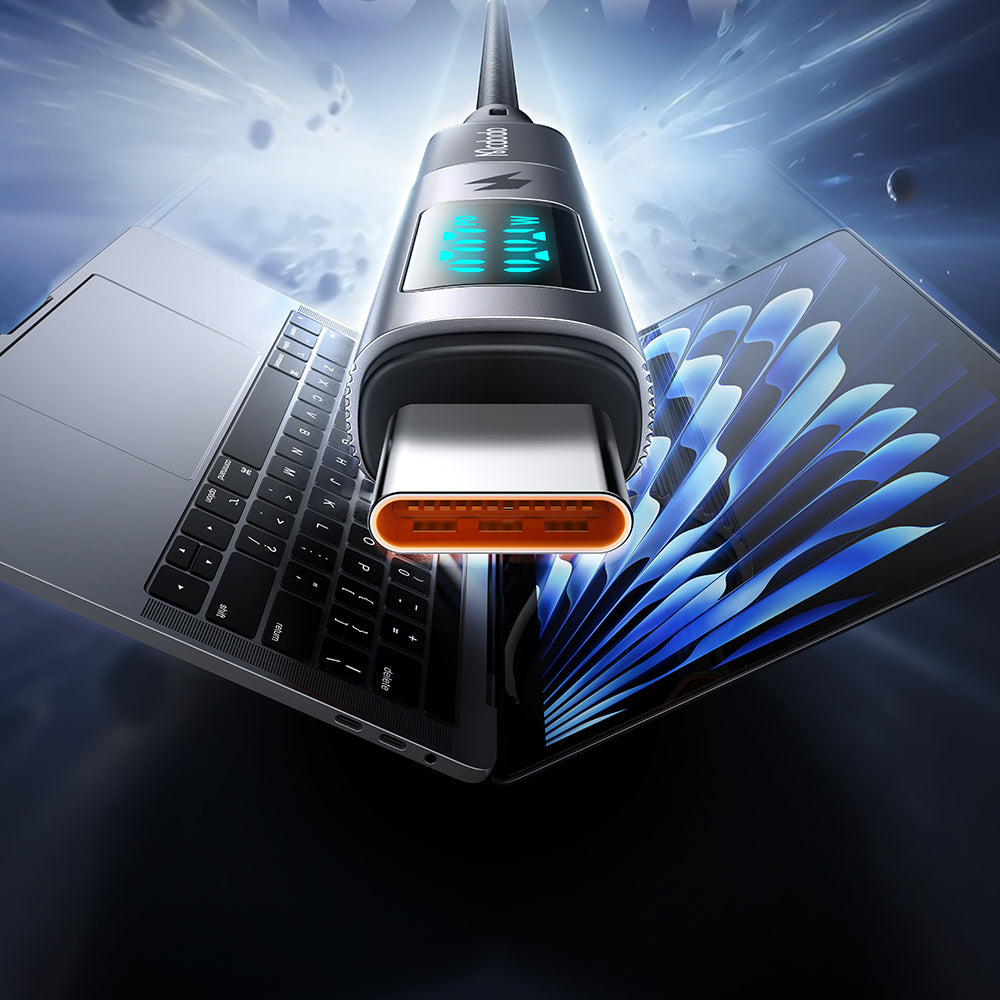 Adapter za podatke i punjenje USB-C - USB-C McDodo OT-6090 Wales Display, Crni