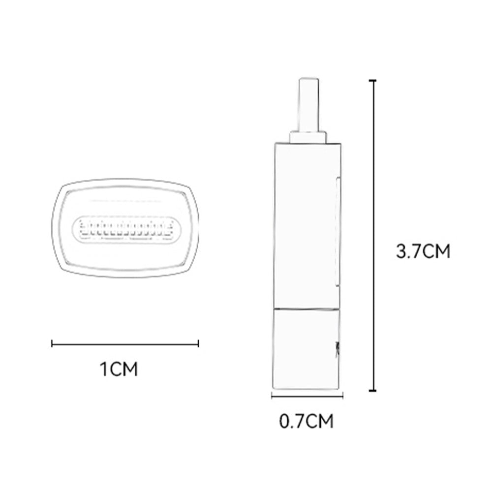 Adapter za podatke i punjenje USB-C - USB-C Yesido GS24 Display, Sivi