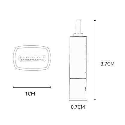 Adapter za podatke i punjenje USB-C - USB-C Yesido GS24 Display, Sivi
