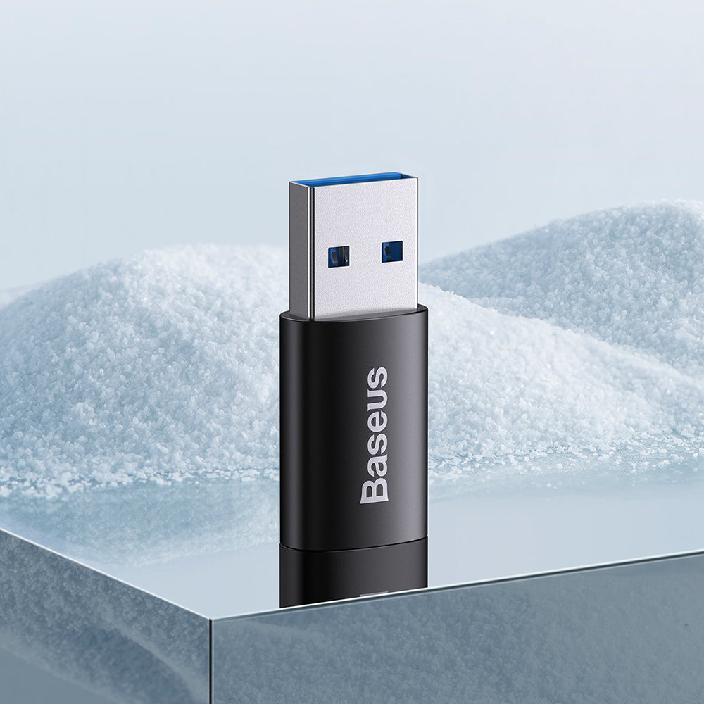 Adapter za prenos podataka i punjenje USB-C - USB-A Baseus Ingenuity, Crni ZJJQ000101