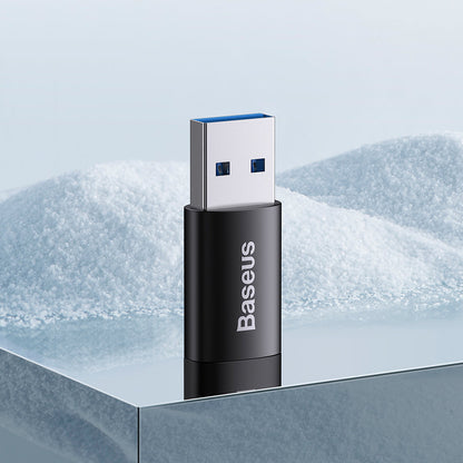 Adapter za prenos podataka i punjenje USB-C - USB-A Baseus Ingenuity, Crni ZJJQ000101
