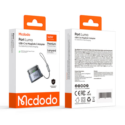 USB-C punjač adapter - MagSafe 3 McDodo OT-8850, Crna