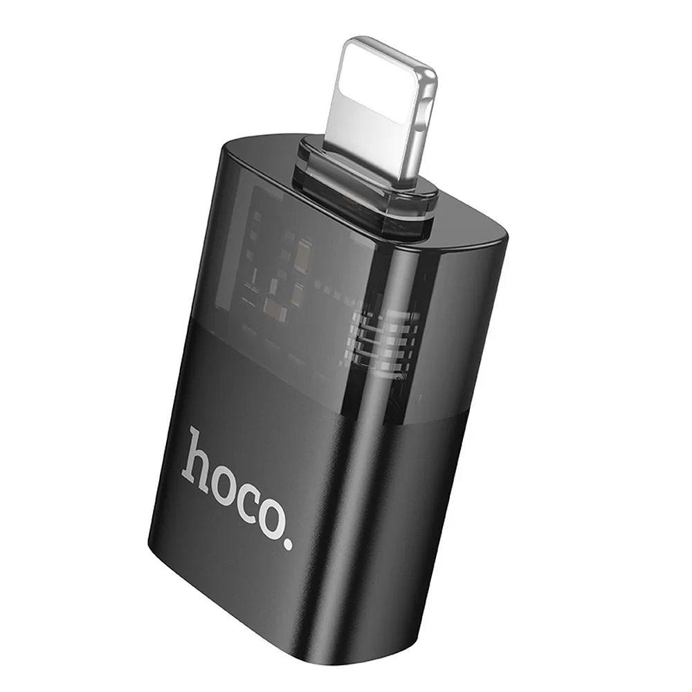 OTG Lightning - USB-A adapter HOCO UA36, Crna
