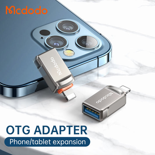 Adaptor OTG Lightning - USB-A McDodo OT-8600, Sivi