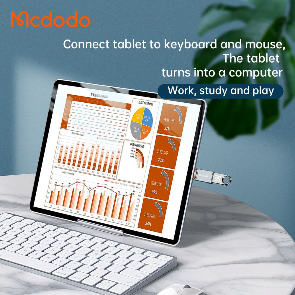 Adaptor OTG Lightning - USB-A McDodo OT-8600, Sivi