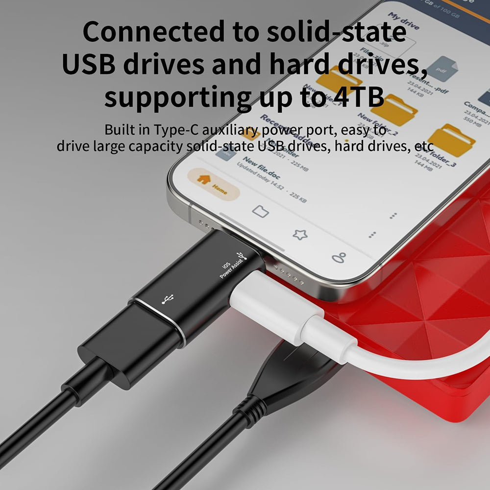 Adaptor OTG Lightning - USB-A Techsuit A18 AluVoltX, Crni