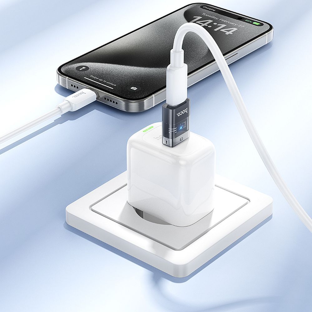 Adapter za podatke i punjenje USB-C - USB-A HOCO UA36C, Crni