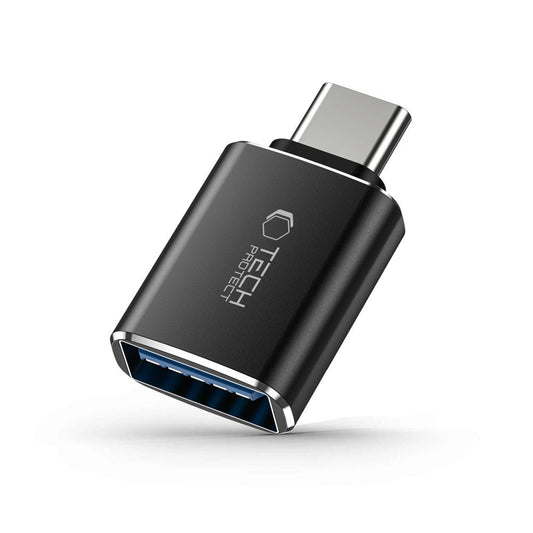 Adapter OTG USB-C - USB-A Tech-Protect Ultraboost, Crni