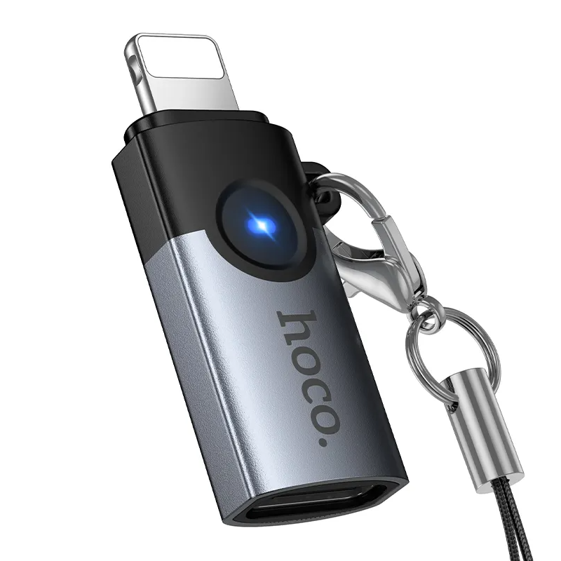 USB-C - Lightning adapter za prenos podataka i punjenje HOCO UA46A, siva