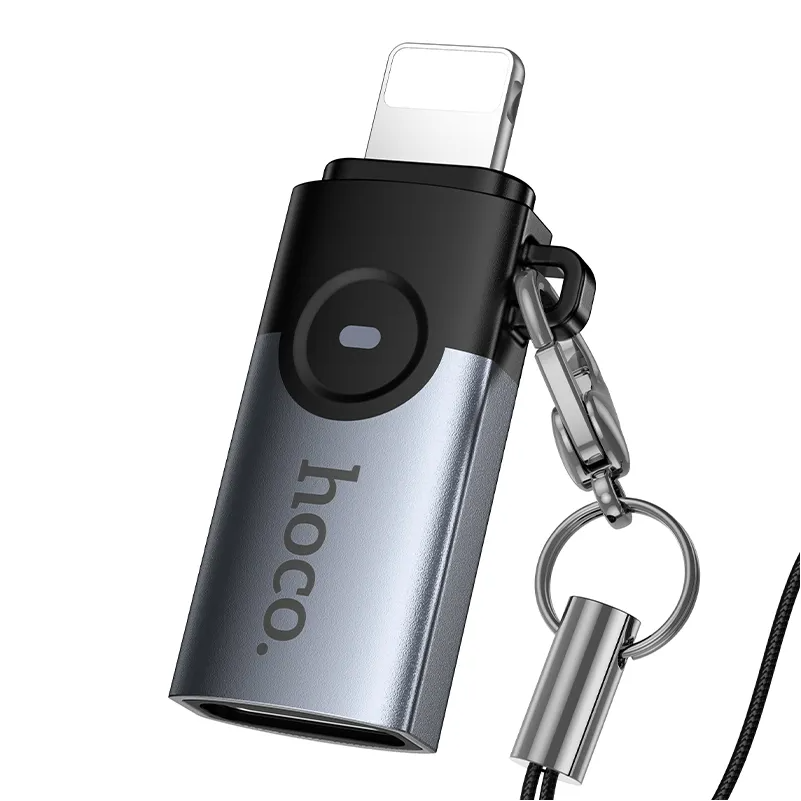 USB-C - Lightning adapter za prenos podataka i punjenje HOCO UA46A, siva
