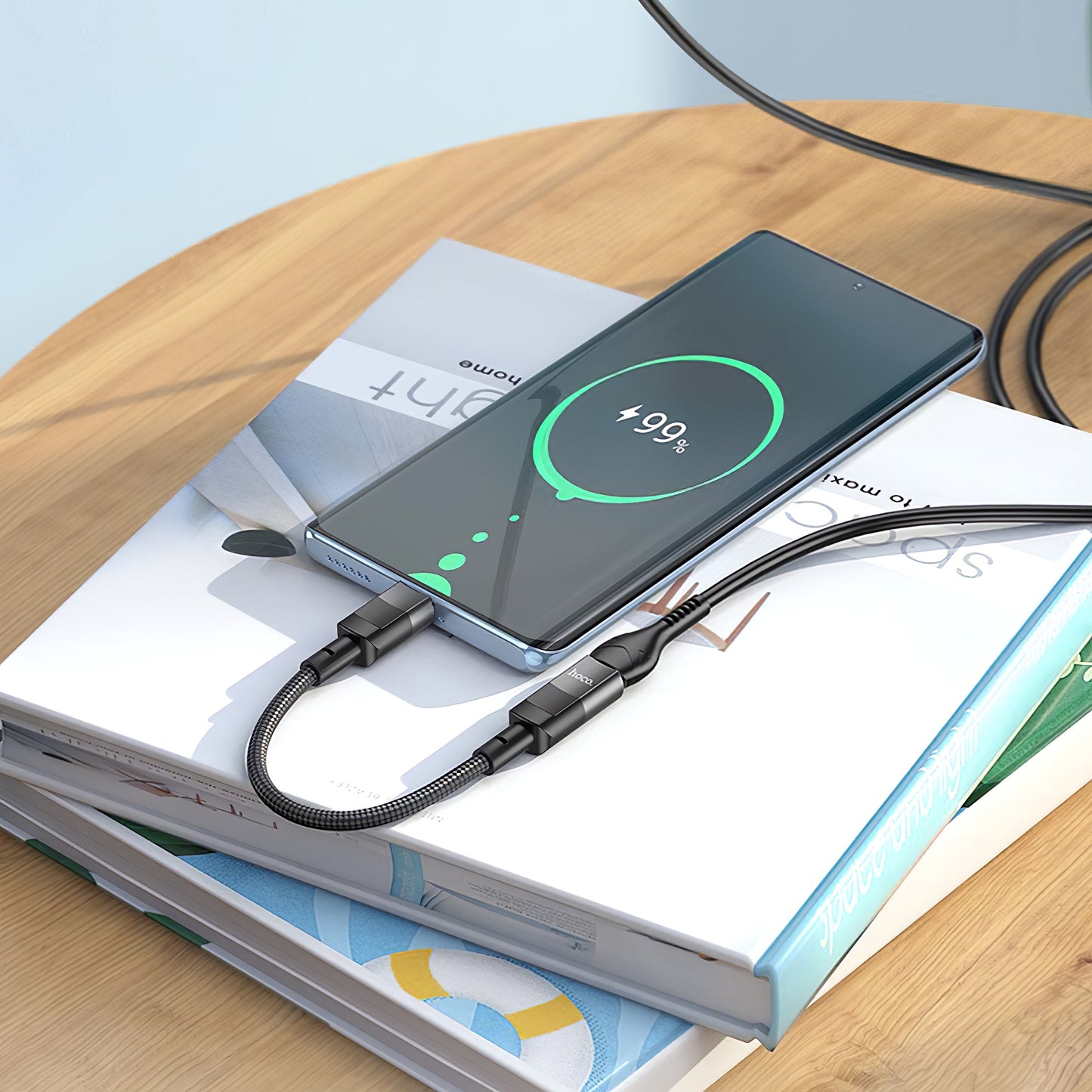 Adapter za prijenos podataka i punjenje Lightning - USB-C HOCO U107, 0.1m, Crni