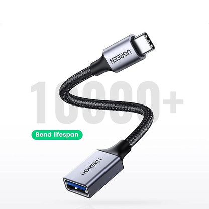 OTG adapter USB-C - USB-A UGREEN US378 (70889), Siva